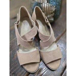 Naturalizer Women's  Sandals 7M Tan Block Heel, Open Toe
